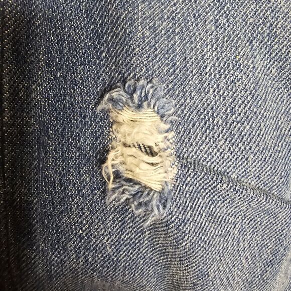 Free People We The Free Size 28 Raw Chewed Hem Distressed Button Fly Denim Jeans - Picture 9 of 15